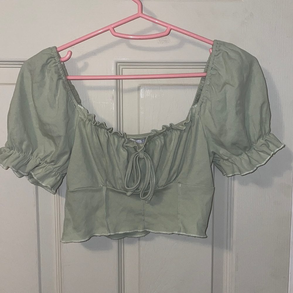 Princess Polly Green Crop Top